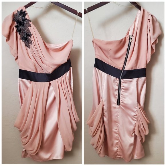 Lipsy London One Shoulder Beaded Details Dress - Picture 3 of 16